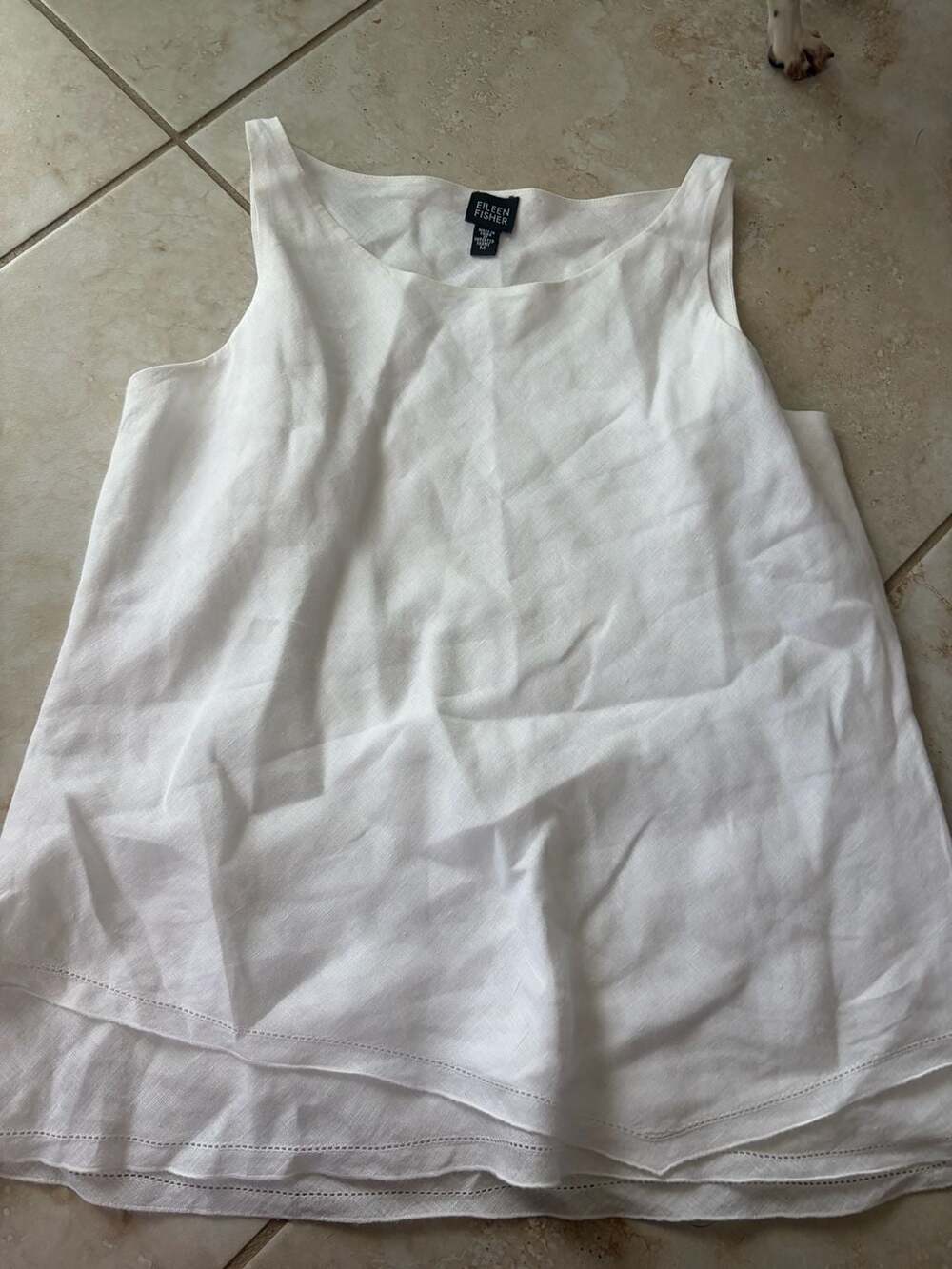 Eileen Fisher Sleeveless Irish Linen Tank Top